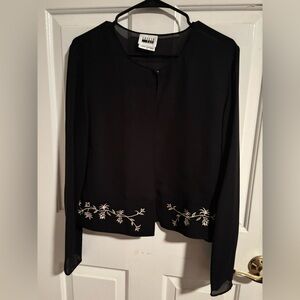 Vintage Leslie Fay Black Blouse